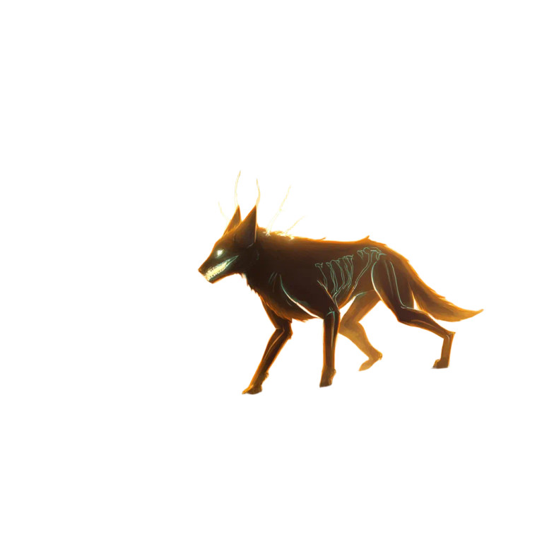 Glowing Coyote Spirit Vinyl Car Decal Sticker – Waterproof & UV-Resistant 8"