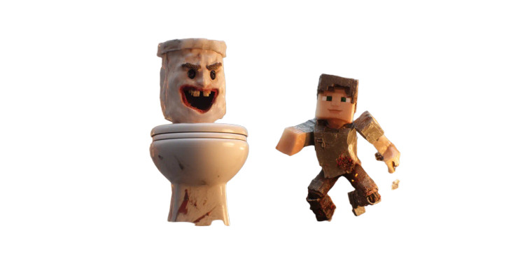 Skibidi Toilet Vs Steve Vinyl Car Decal Sticker – Waterproof & UV-Resistant 8"