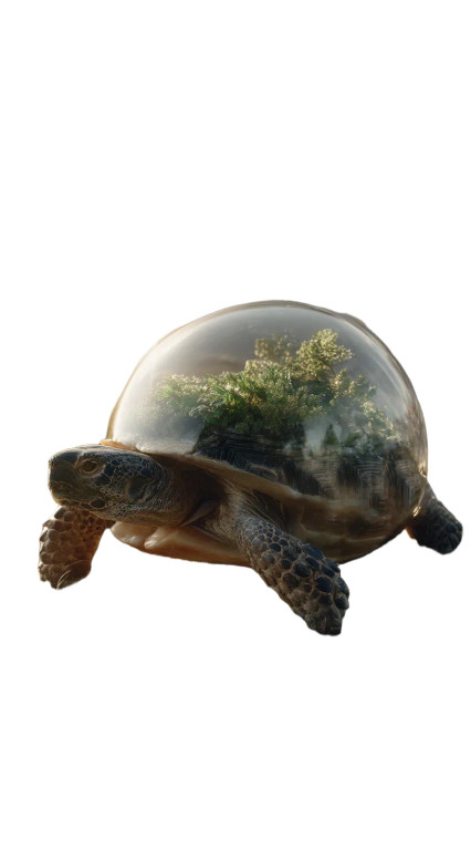 Turtle In Terrarium Vinyl Car Decal Sticker – Waterproof & UV-Resistant 8"