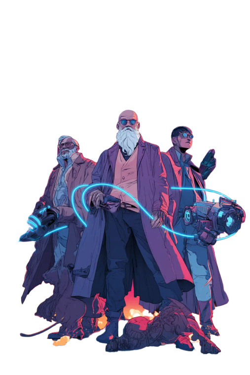 Futuristic Founders Lineup Vinyl Car Decal Sticker – Waterproof & UV-Resistant 8"