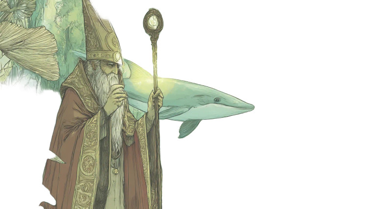 Mystical Wizard Dolphin Vinyl Car Decal Sticker – Waterproof & UV-Resistant 8"