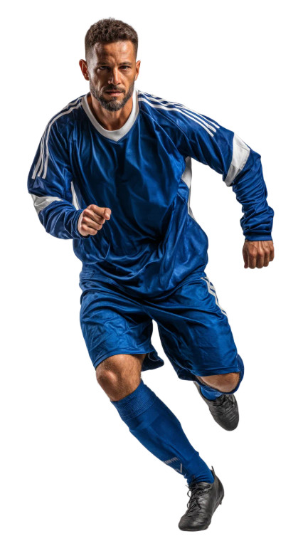 Soccer Player Pose Vinyl Car Decal Sticker – Waterproof & UV-Resistant 8"