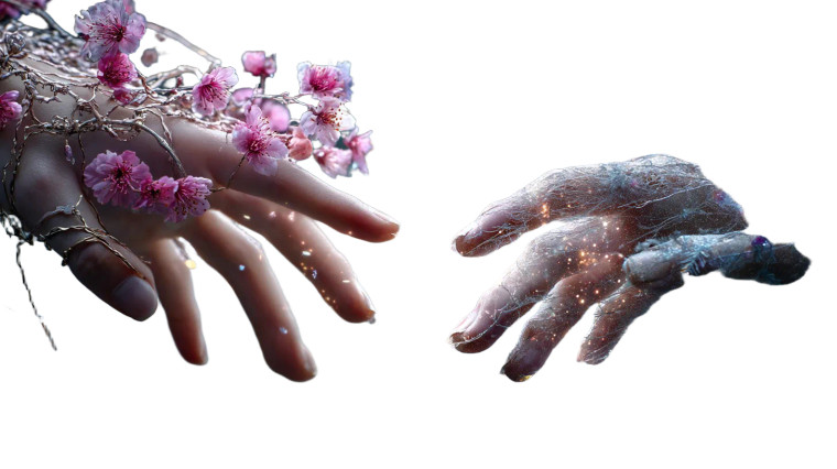 Seasonal Hands Reach Vinyl Car Decal Sticker – Waterproof & UV-Resistant 8"
