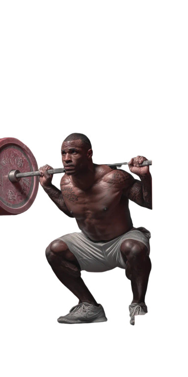 Bodybuilder Squatting Vinyl Car Decal Sticker – Waterproof & UV-Resistant 8"