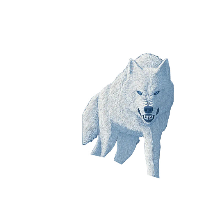 Dire Wolf Running Vinyl Car Decal Sticker – Waterproof & UV-Resistant 8"