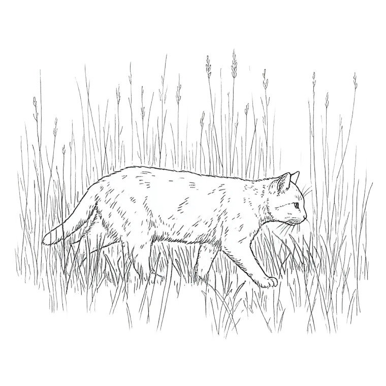 Minimalistic Cat Walking Vinyl Car Decal Sticker – Waterproof & UV-Resistant 8"