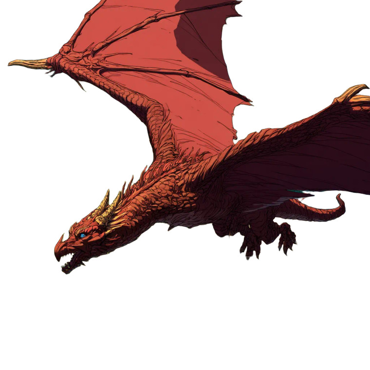 Red Dragon Soaring Vinyl Car Decal Sticker – Waterproof & UV-Resistant 8"