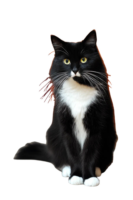 Black And White Cat Vinyl Car Decal Sticker – Waterproof & UV-Resistant 8"