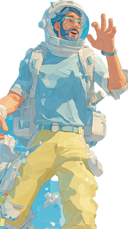 Digital Marketer In Space Vinyl Car Decal Sticker – Waterproof & UV-Resistant 8"