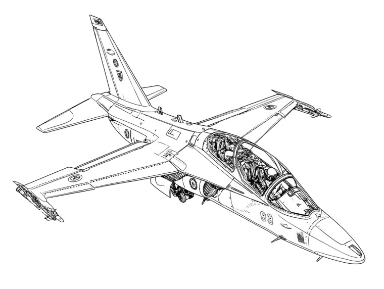 Fighter Jet Illustration Vinyl Car Decal Sticker – Waterproof & UV-Resistant 8"