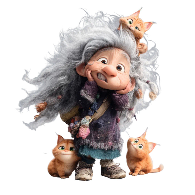 Dancing Old Woman Vinyl Car Decal Sticker – Waterproof & UV-Resistant 8"