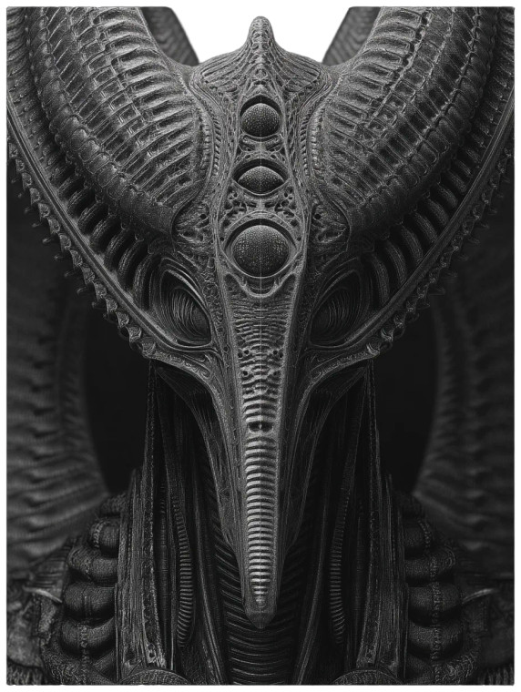 Giger Creature Vinyl Car Decal Sticker – Waterproof & UV-Resistant 8"