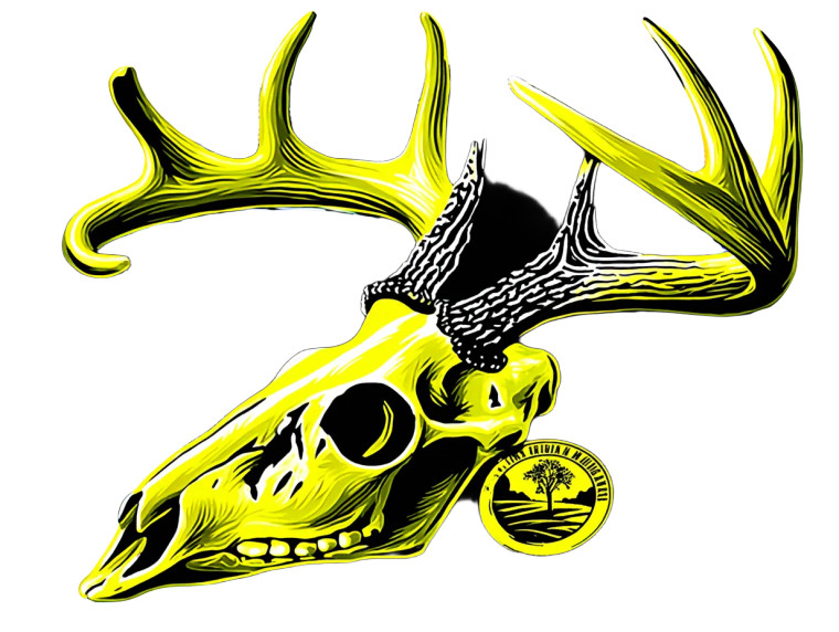 Deer Skull Logo Vinyl Car Decal Sticker – Waterproof & UV-Resistant 8"