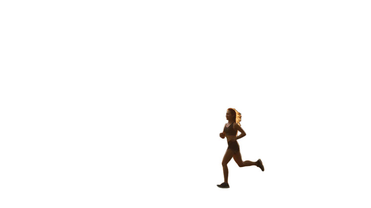 Running In Golden Light Vinyl Car Decal Sticker – Waterproof & UV-Resistant 8"