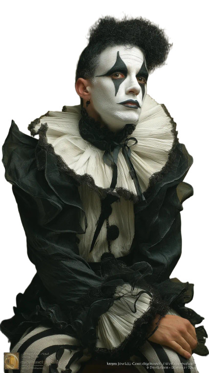 Melancholic Pierrot Clown Vinyl Car Decal Sticker – Waterproof & UV-Resistant 8"