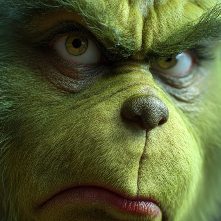 Angry Grinch Portrait Vinyl Car Decal Sticker – Waterproof & UV-Resistant 8"