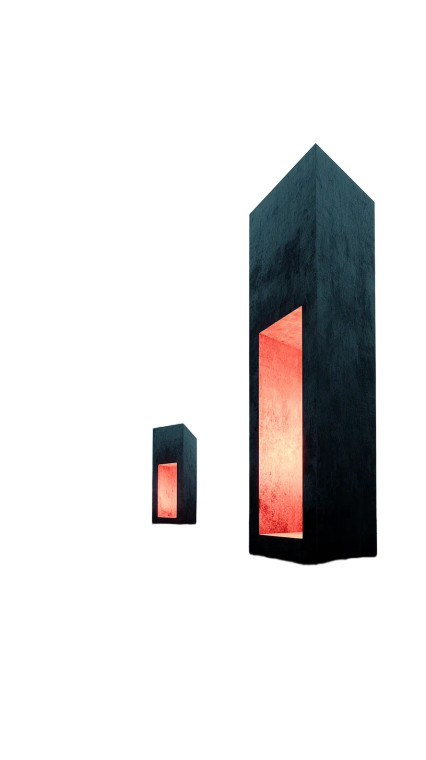 Brutalist Zen Monoliths Vinyl Car Decal Sticker – Waterproof & UV-Resistant 8"