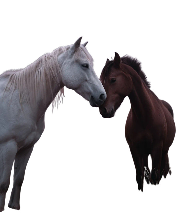 Horses Kissing Vinyl Car Decal Sticker – Waterproof & UV-Resistant 8"