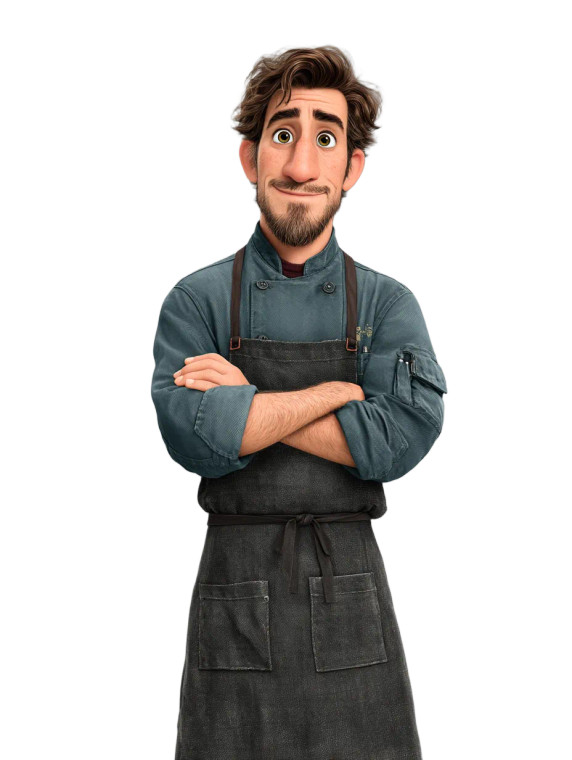 Pixar Cooking Chief Vinyl Car Decal Sticker – Waterproof & UV-Resistant 8"