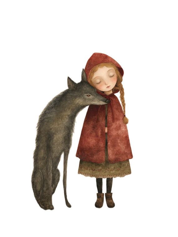 Little Red Riding Hood V2 Vinyl Car Decal Sticker – Waterproof & UV-Resistant 8"