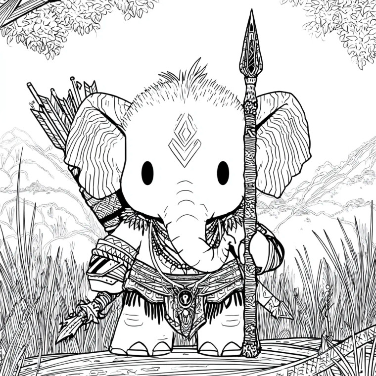 Chibi Elephant Guardian Vinyl Car Decal Sticker – Waterproof & UV-Resistant 8"