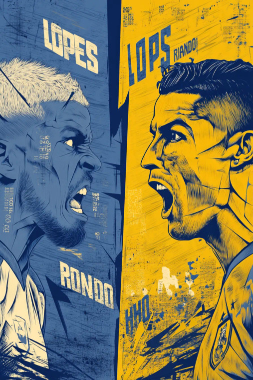 Lopes Vs Ronaldo Vinyl Car Decal Sticker – Waterproof & UV-Resistant 8"