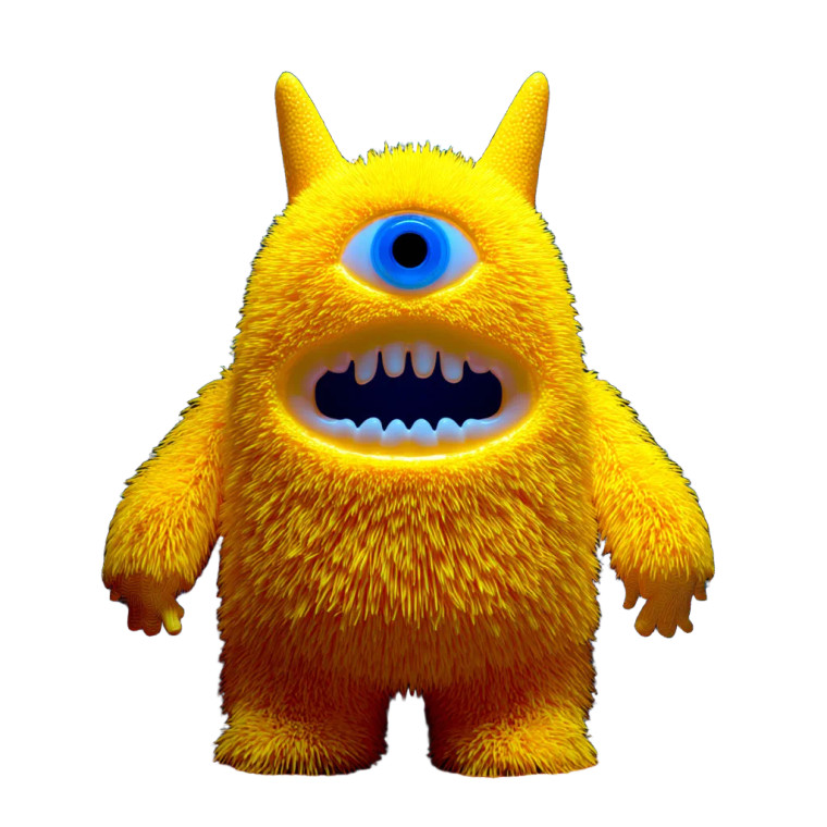 Glowing Monster Vinyl Car Decal Sticker – Waterproof & UV-Resistant 8"