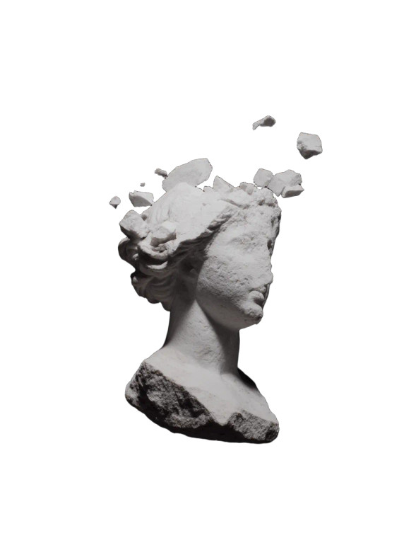 Shattered Goddess Sculpture Vinyl Car Decal Sticker – Waterproof & UV-Resistant 8"