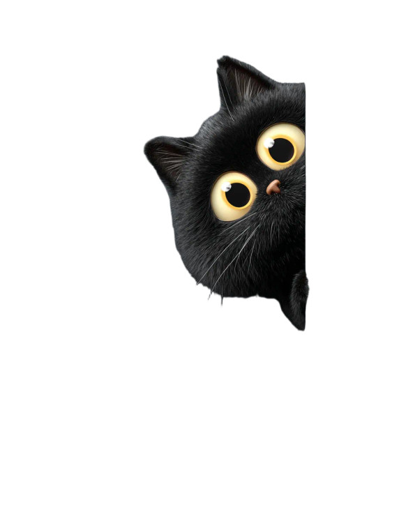 Playful Black Cat V3 Vinyl Car Decal Sticker – Waterproof & UV-Resistant 8"