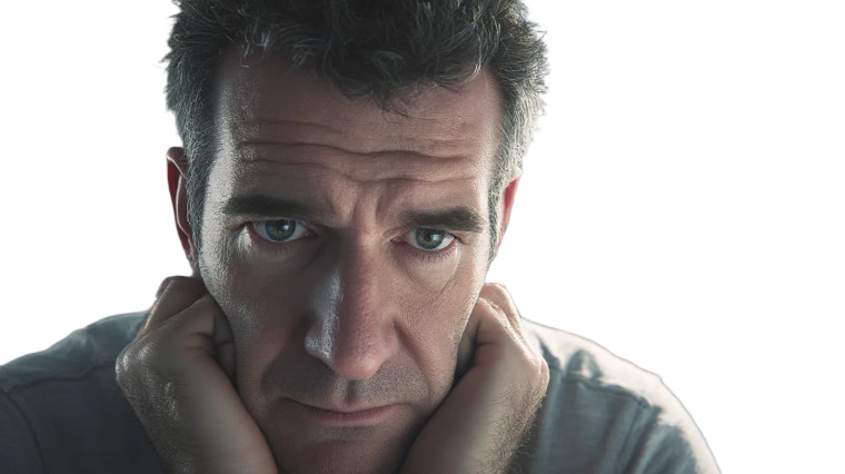 Frustrated Man With Kids Vinyl Car Decal Sticker – Waterproof & UV-Resistant 8"