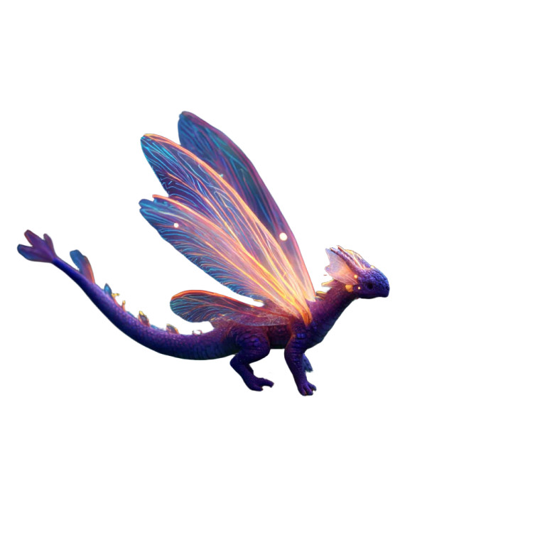 Mystical Fluorescent Dragon Vinyl Car Decal Sticker – Waterproof & UV-Resistant 8"