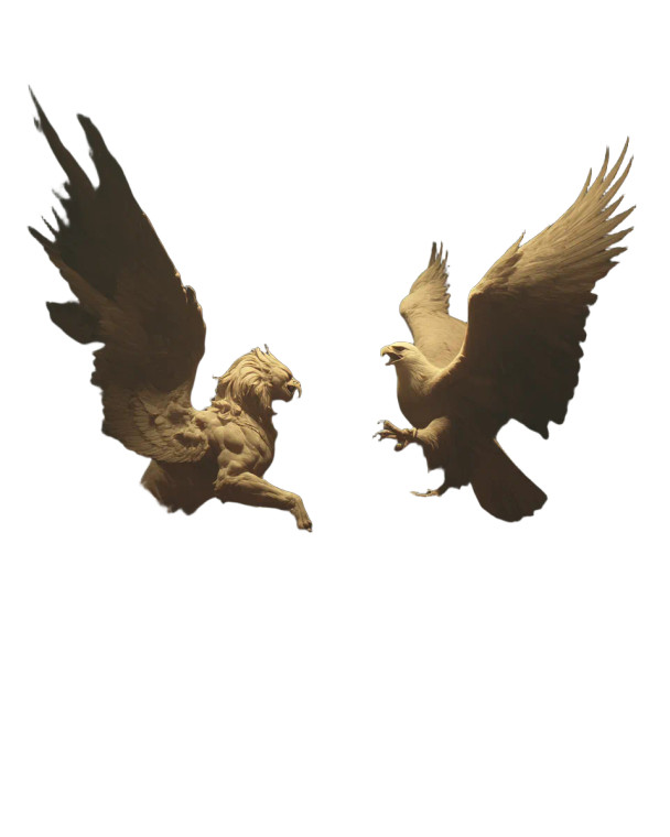 Golden Griffin Vs Eagle V2 Vinyl Car Decal Sticker – Waterproof & UV-Resistant 8"