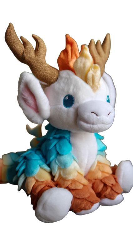 Qilin Plush Toy Vinyl Car Decal Sticker – Waterproof & UV-Resistant 8"
