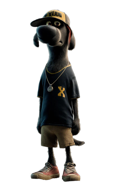 Anthropomorphic Dog Vinyl Car Decal Sticker – Waterproof & UV-Resistant 8"