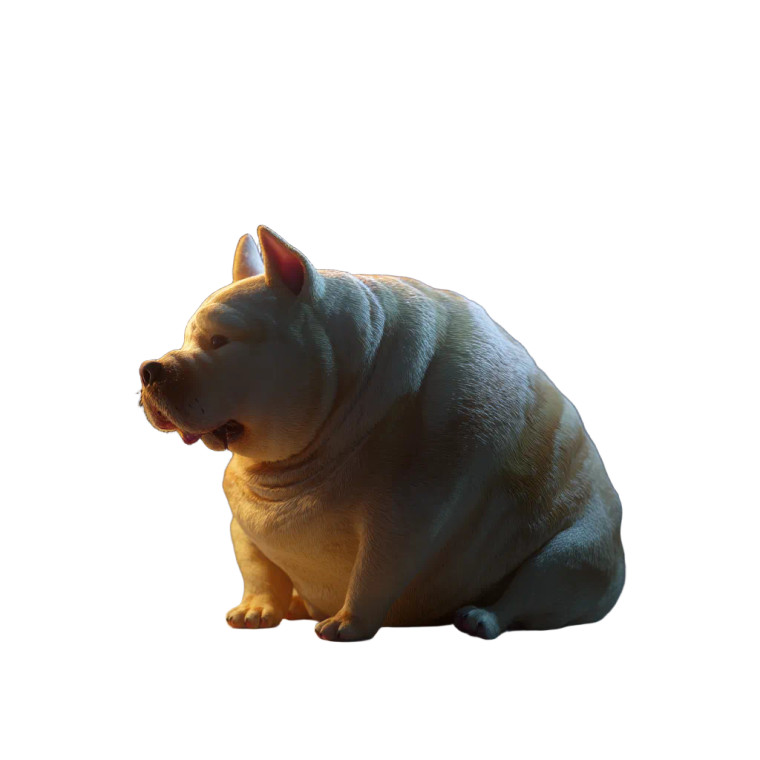 Fat Dog Vinyl Car Decal Sticker – Waterproof & UV-Resistant 8"