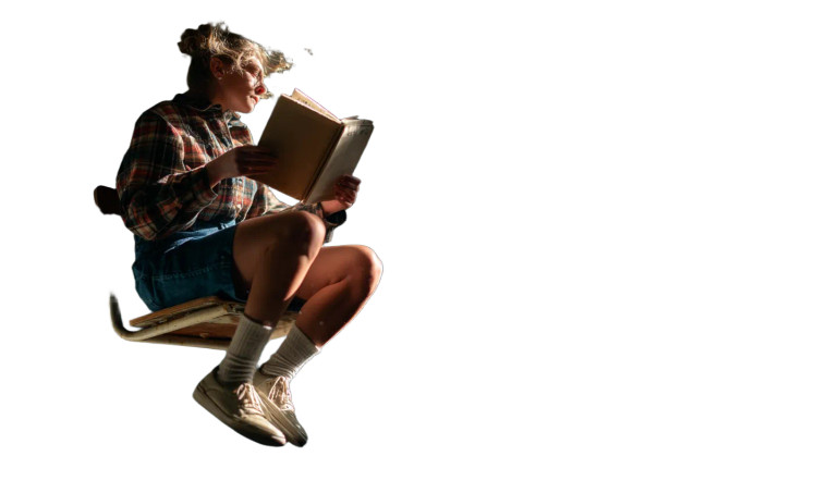 Floating Student Study Vinyl Car Decal Sticker – Waterproof & UV-Resistant 8"