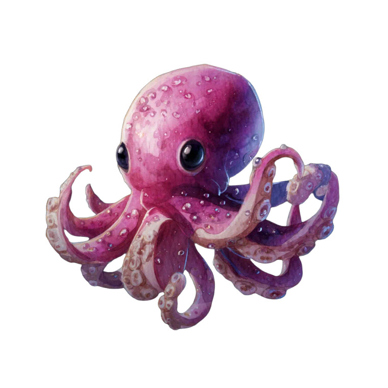 Fantasy Octopus Vinyl Car Decal Sticker – Waterproof & UV-Resistant 8"