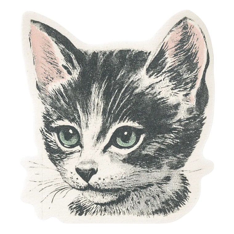Vintage Kitten Sticker Vinyl Car Decal Sticker – Waterproof & UV-Resistant 8"