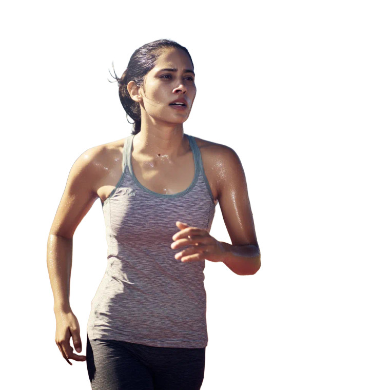 Female Runner Sprinting Vinyl Car Decal Sticker – Waterproof & UV-Resistant 8"