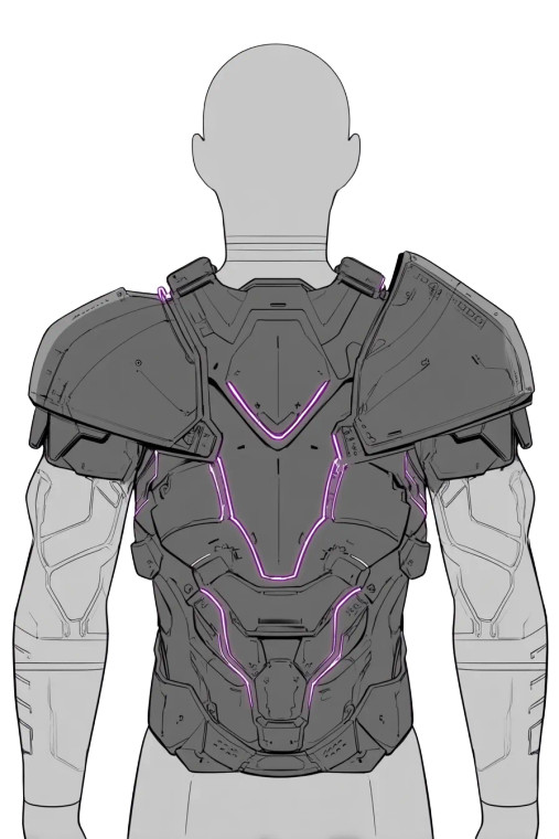 Afrofuturistic Armored Chestplate Vinyl Car Decal Sticker – Waterproof & UV-Resistant 8"