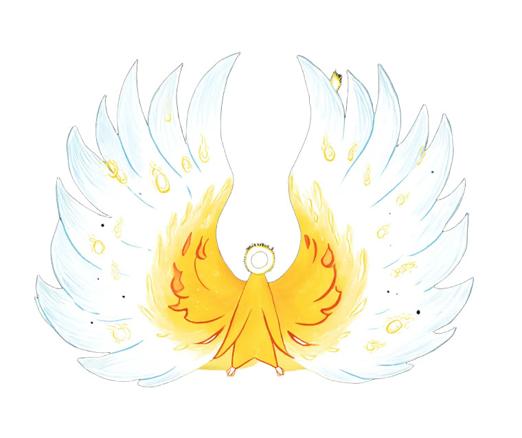 Celestial Seraphim V3 Vinyl Car Decal Sticker – Waterproof & UV-Resistant 8"