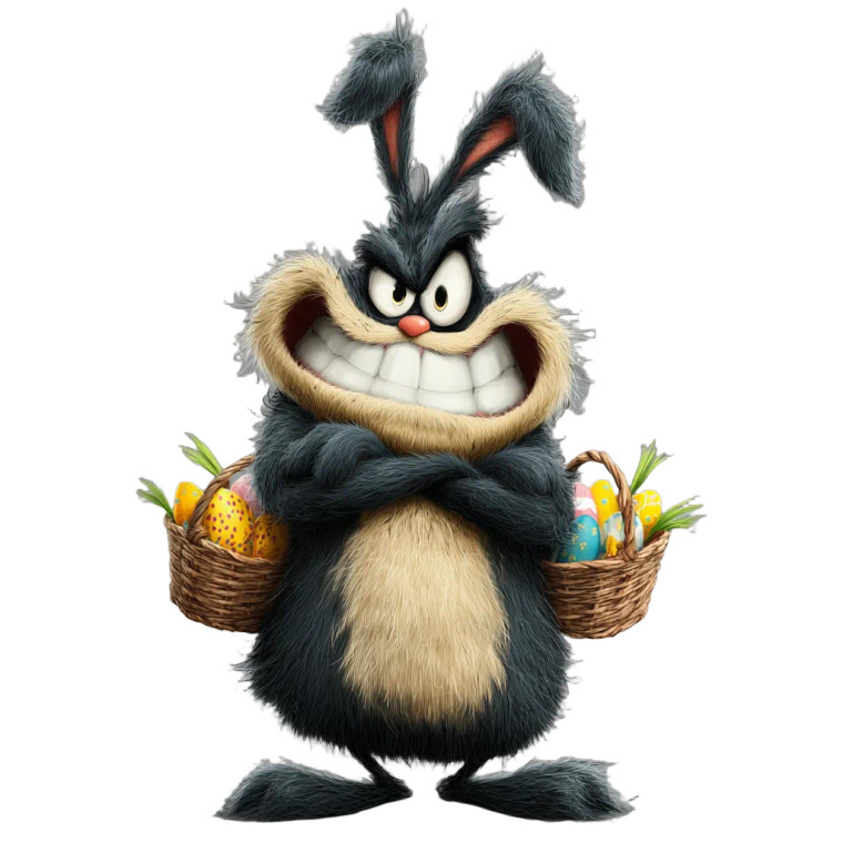 Evil Easter Bunny V5 Vinyl Car Decal Sticker – Waterproof & UV-Resistant 8"