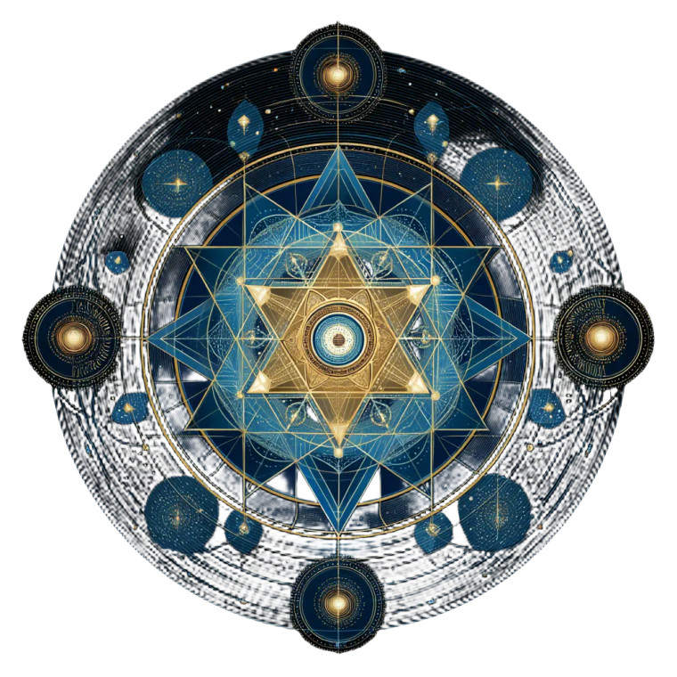 Sacred Geometry Vinyl Car Decal Sticker – Waterproof & UV-Resistant 8"