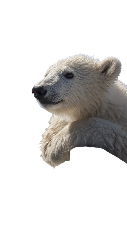 Polar Bear Cub V4 Vinyl Car Decal Sticker – Waterproof & UV-Resistant 8"