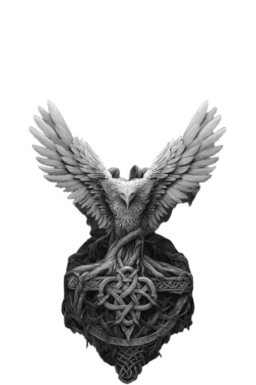 Celtic Angel Tree Vinyl Car Decal Sticker – Waterproof & UV-Resistant 8"