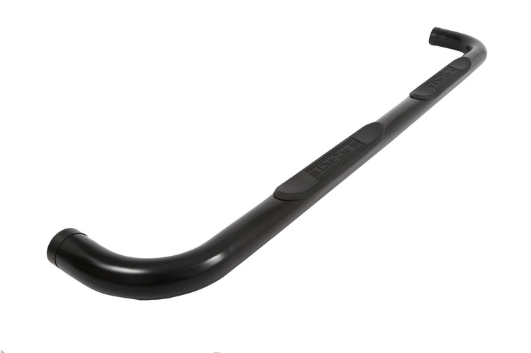 Dee Zee 3 Inch Round Nerf Bar | With Step Pads, Subfloor Mount | Black Powder Coated, Steel