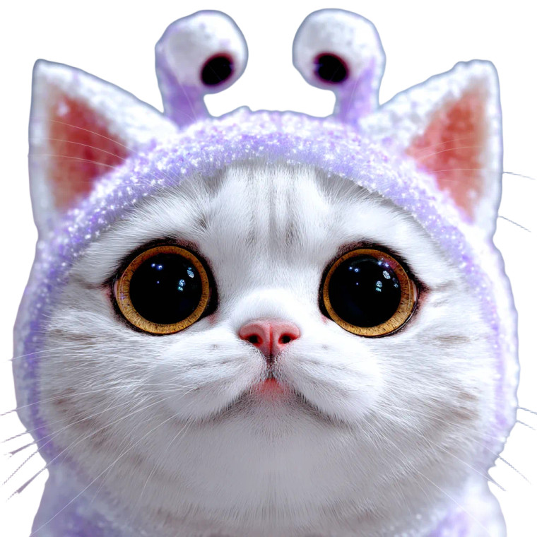 Marshmallow Cat Alien Vinyl Car Decal Sticker – Waterproof & UV-Resistant 8"