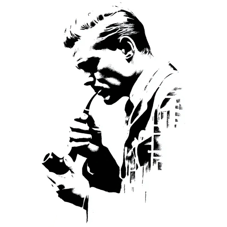 Vintage Smoking Man V2 Vinyl Car Decal Sticker – Waterproof & UV-Resistant 8"