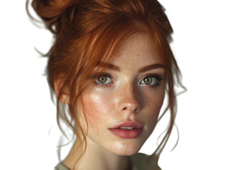 Ruby-Haired Beauty Vinyl Car Decal Sticker – Waterproof & UV-Resistant 8"