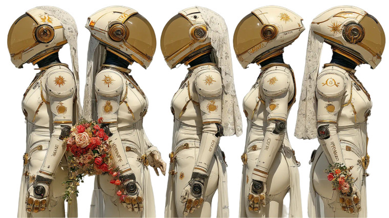 Space Bride Vinyl Car Decal Sticker – Waterproof & UV-Resistant 8"